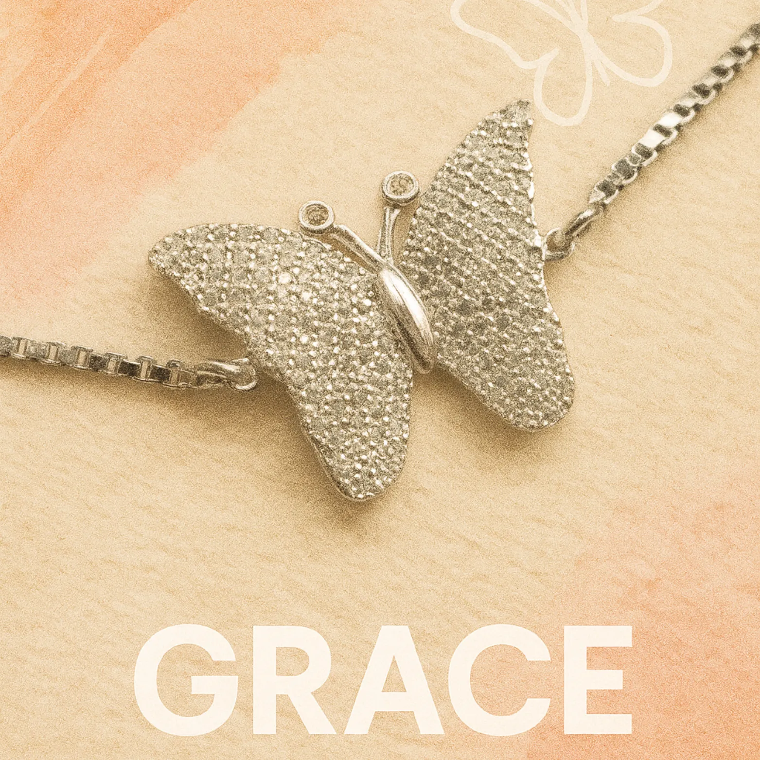 Sparkling Butterfly Silver Bracelet