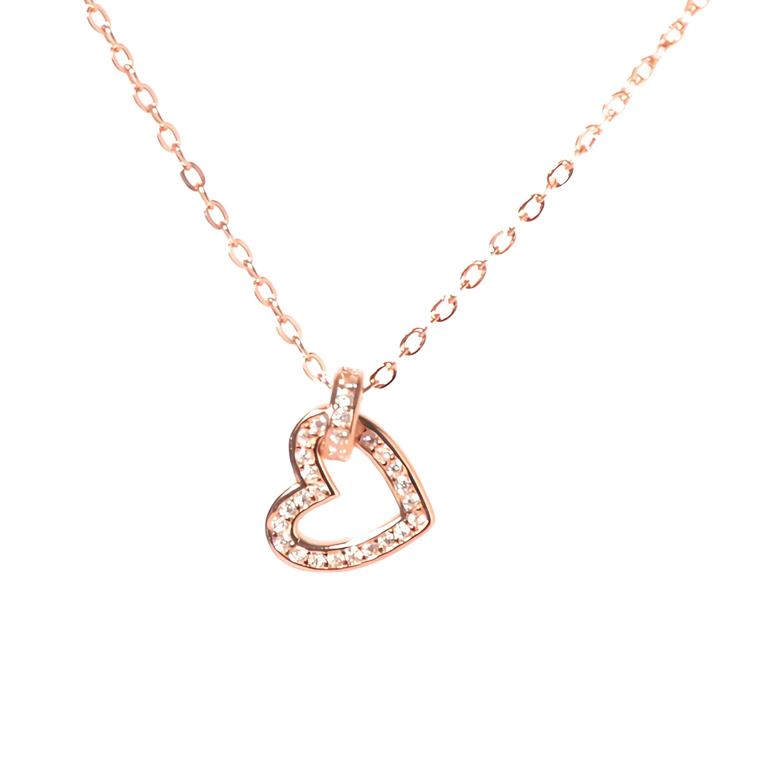 Rose Gold Heart Pendant 