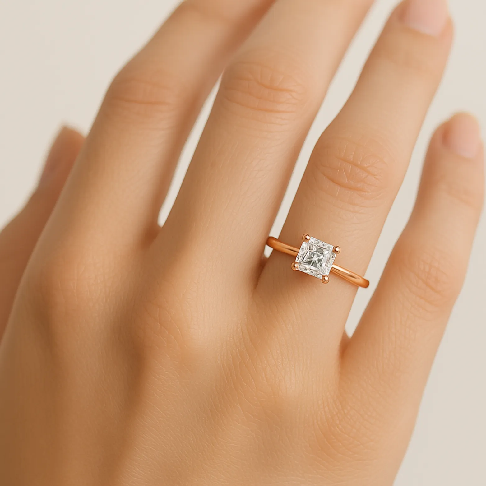Graceful Radiance Solitaire Ring