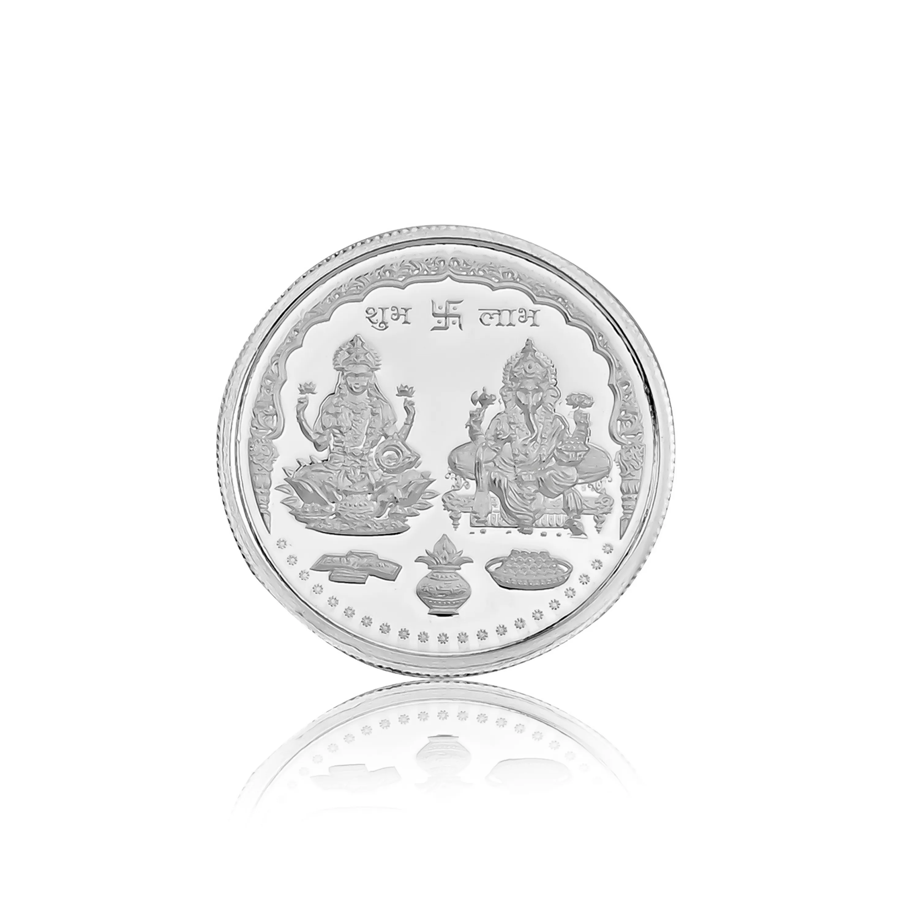 Shri Lakshmi Ganesh 10 Gram 999 Fine Silver Coin