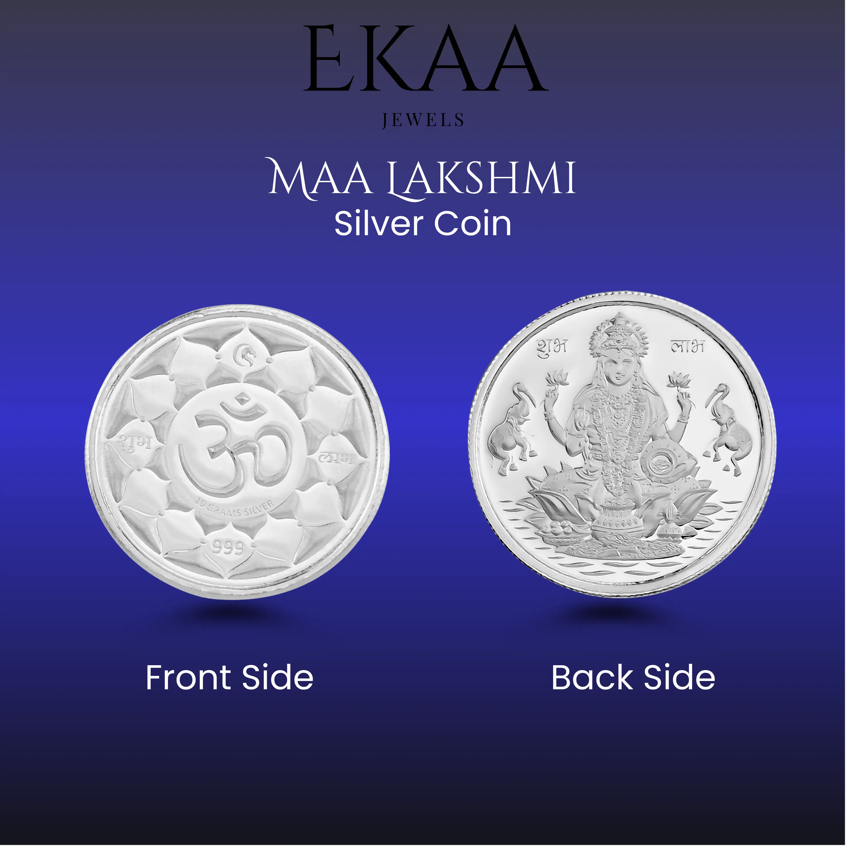 Maa Lakshmi 10 Gram 999 Fine Silver Coin
