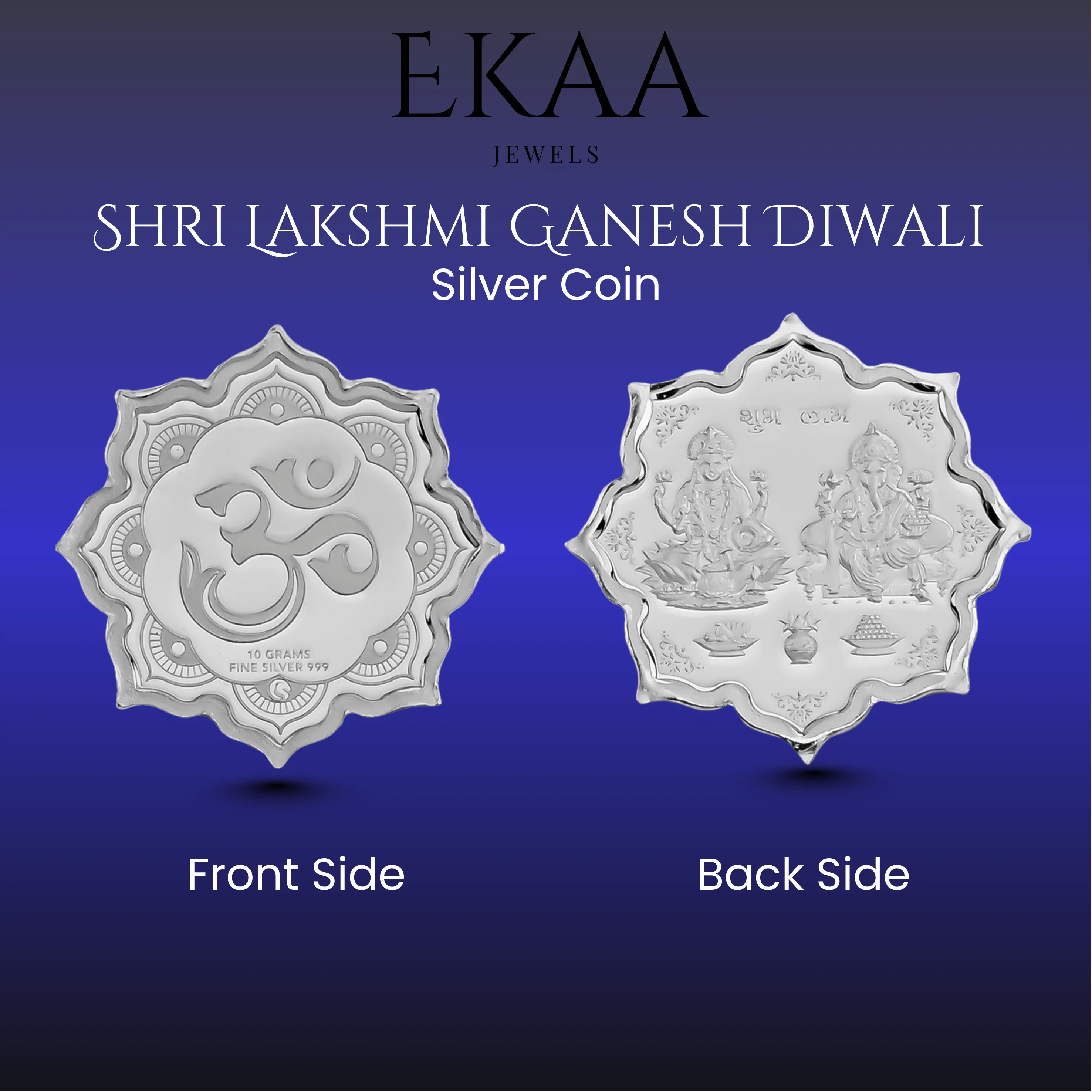 Shri Lakshmi Ganesh  Fine Silver Coin