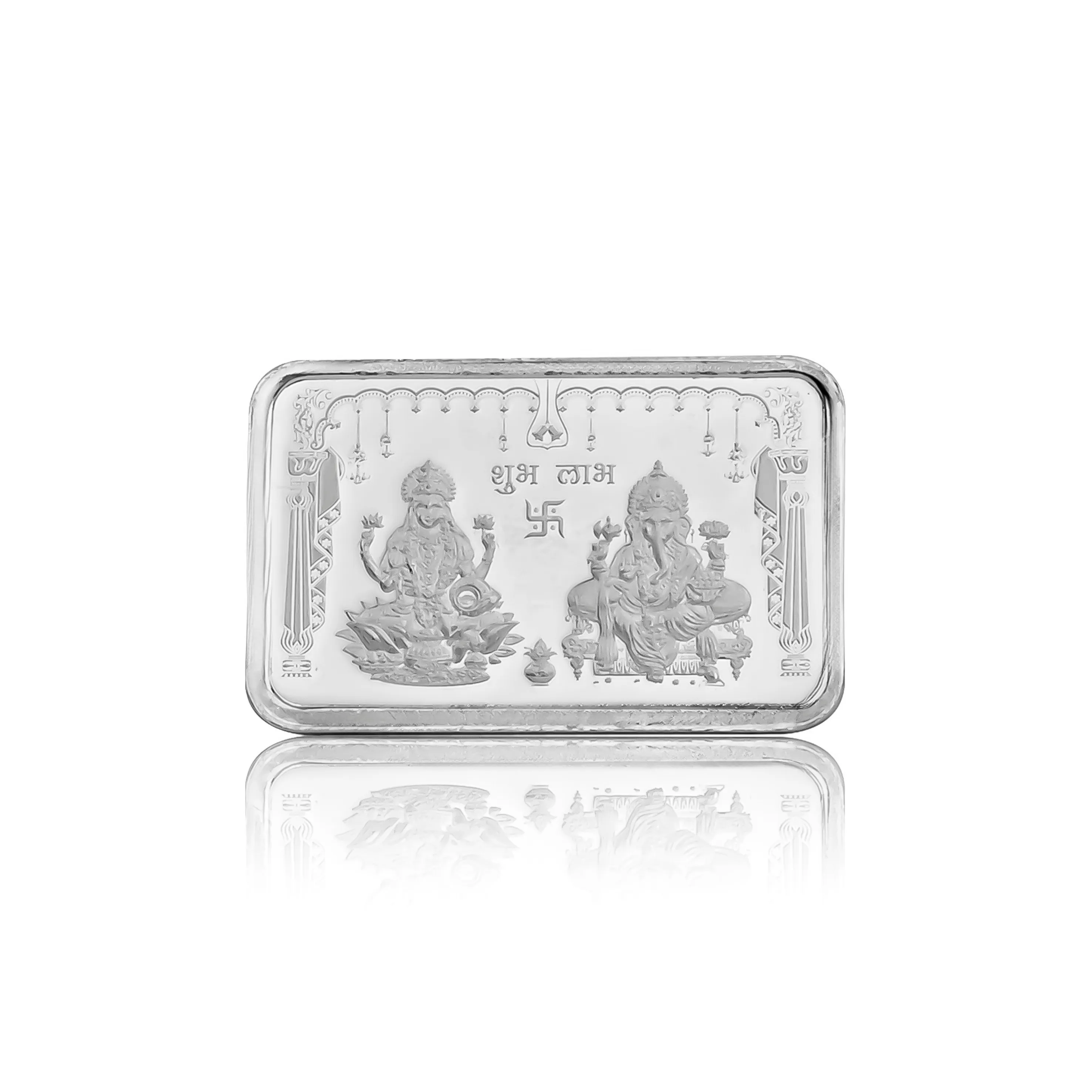 Shree Lakshmi Ganesh Yantra 10 Gram 999 Fine Silver Coin