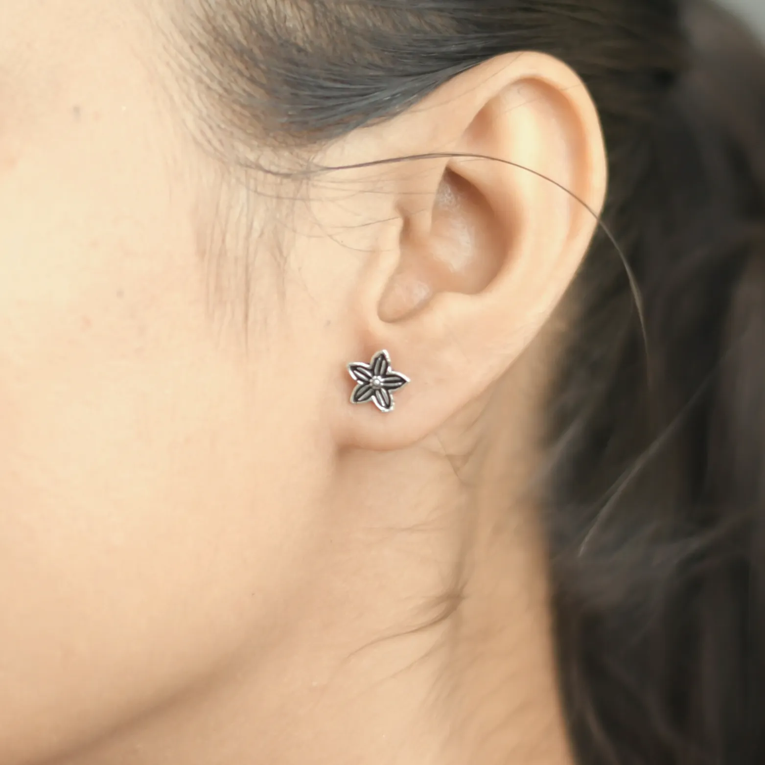Floral Star Stud Earrings