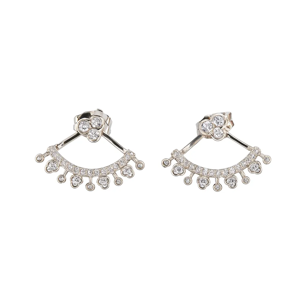  Crystal Bloom Drop Studs