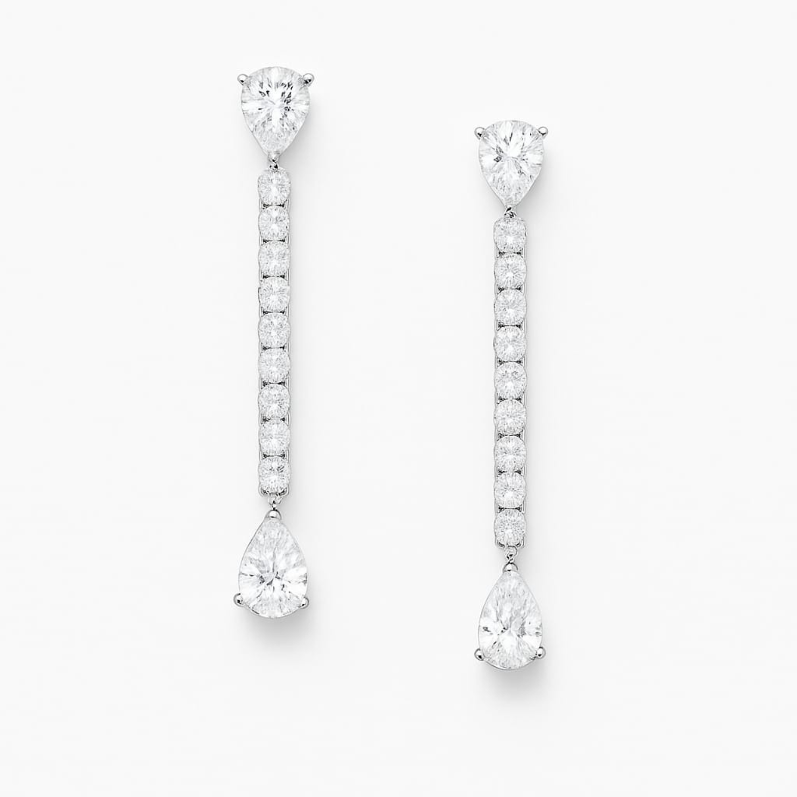 Crystal Droplet Linear Earrings