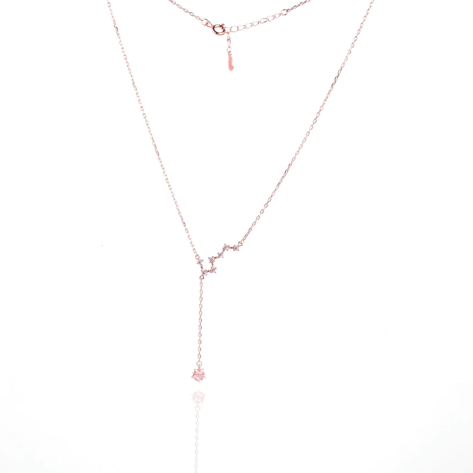  Celestial Constellation Lariat Necklace in Rose Gold