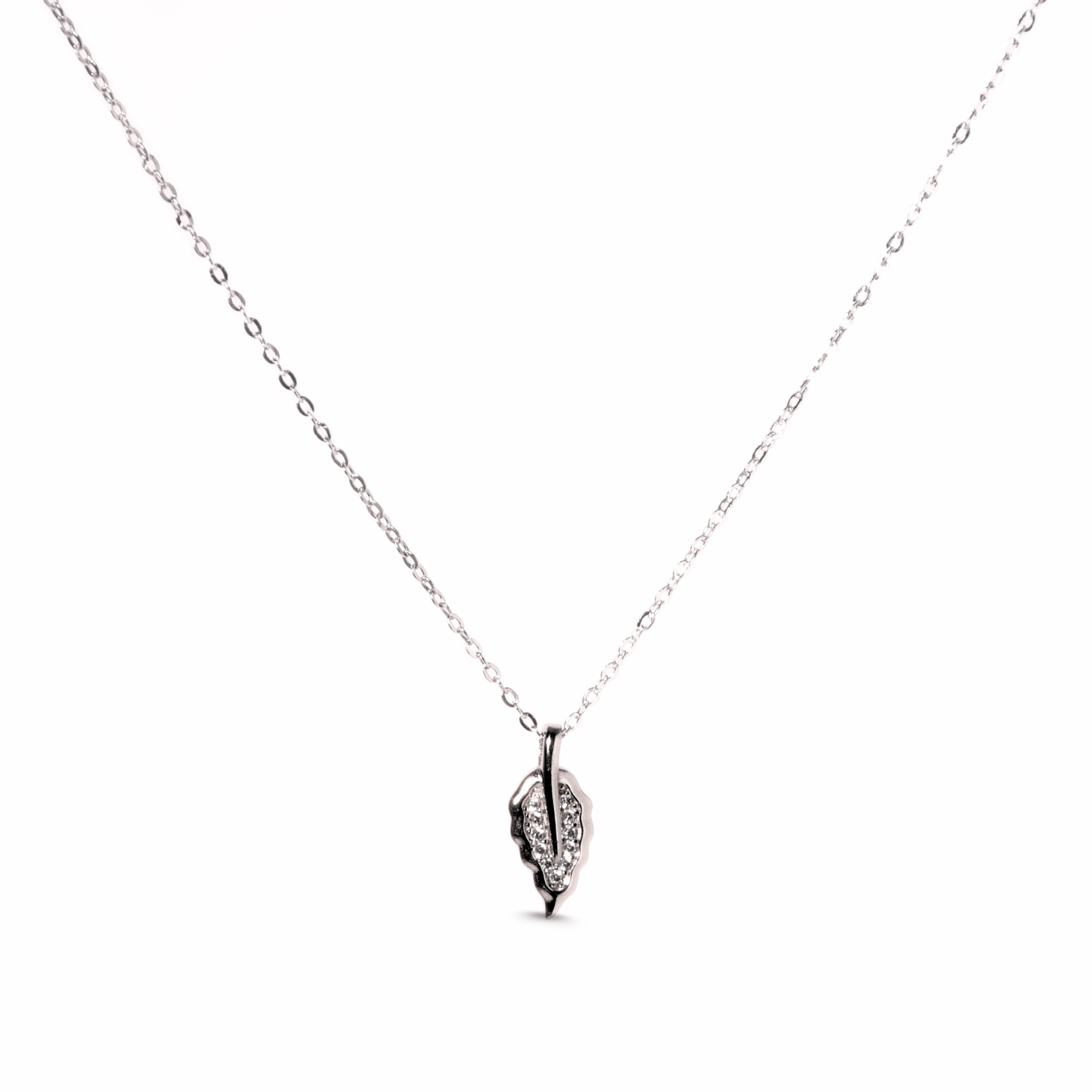 Midnight Leaf Pendant Necklace