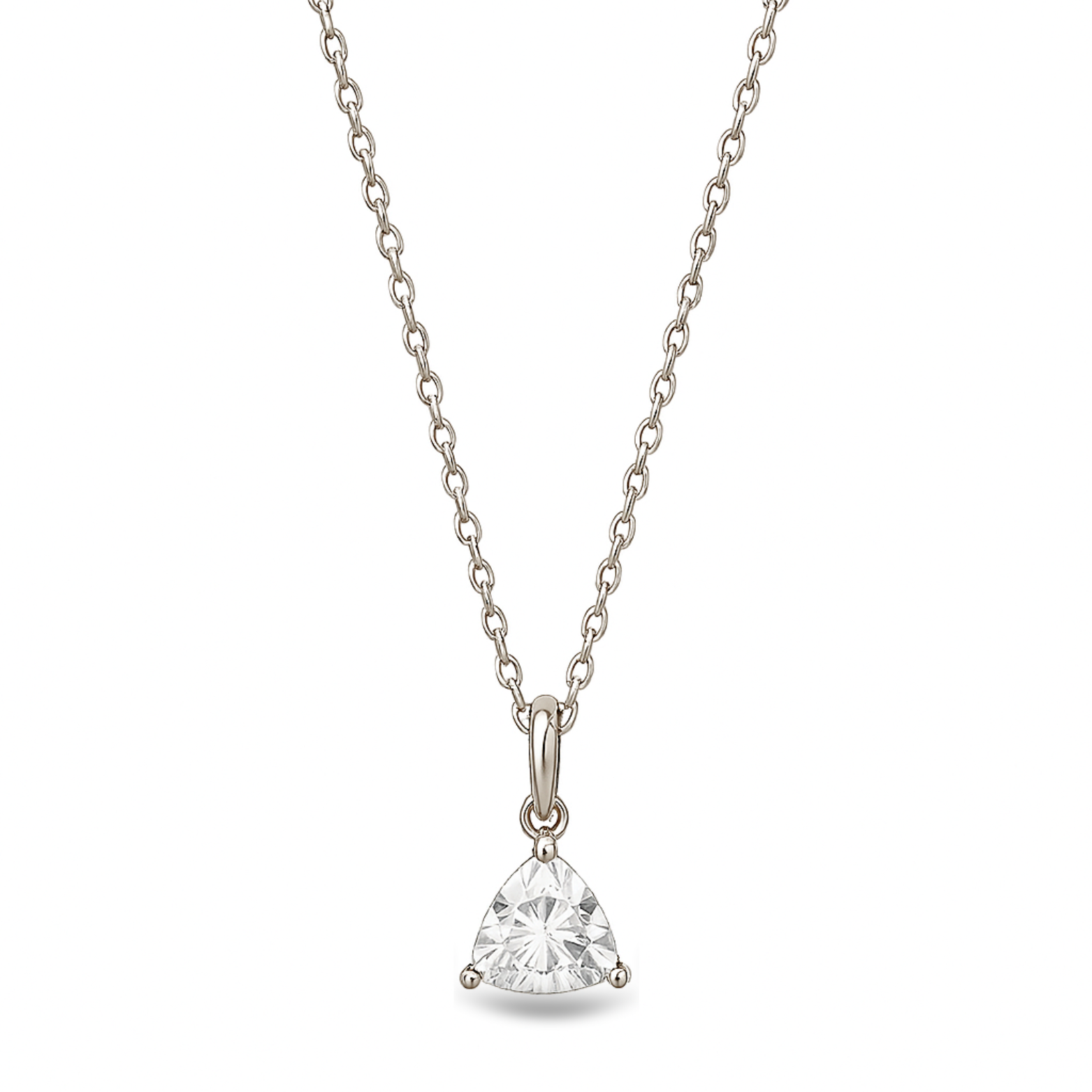 Trinity Sparkle Solitaire Pendant Necklace