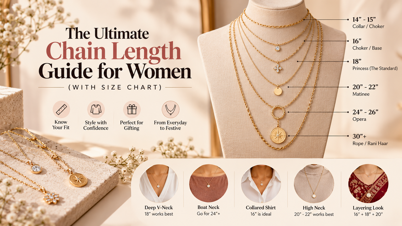 The Ultimate Chain Length Guide for Women (With Visual Size Chart)