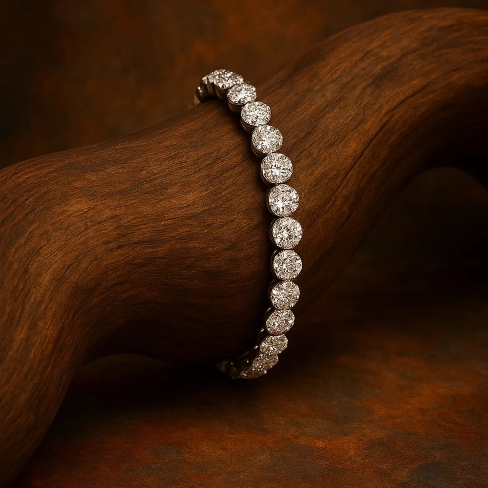 Eternal Sparkle Silver Tennis Bracelet