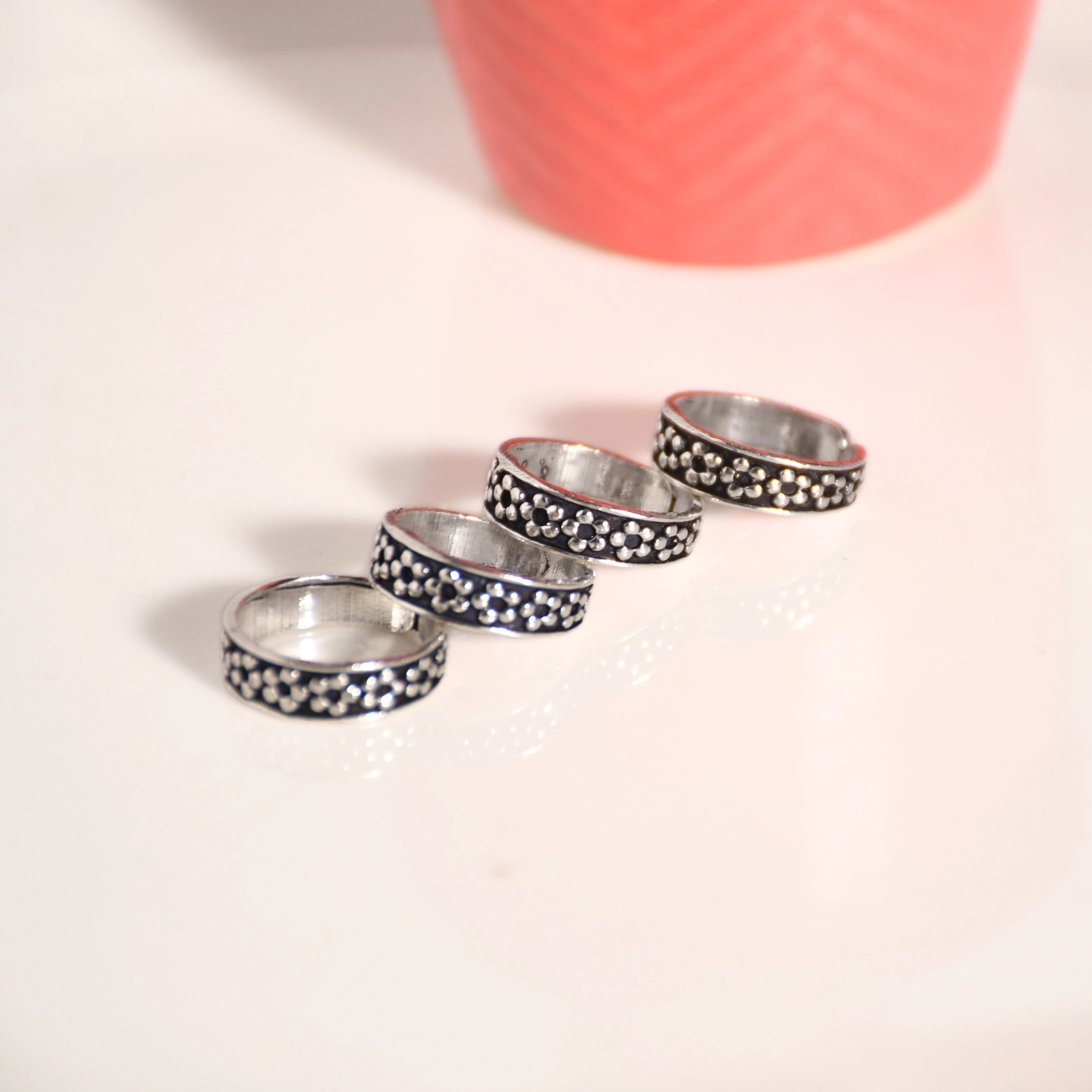 Antique Floral Toe Rings 