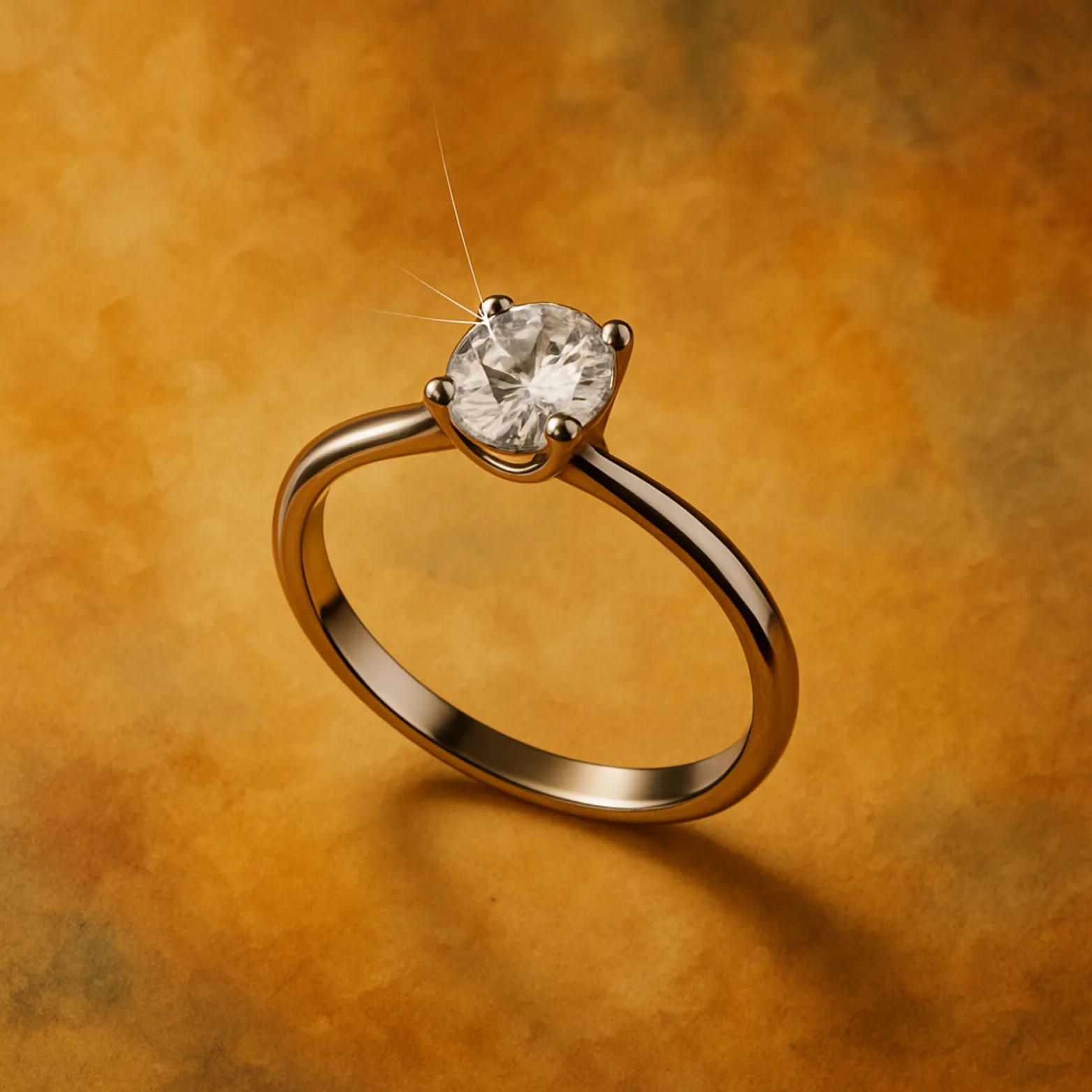 Eternal Solitaire Silver Ring