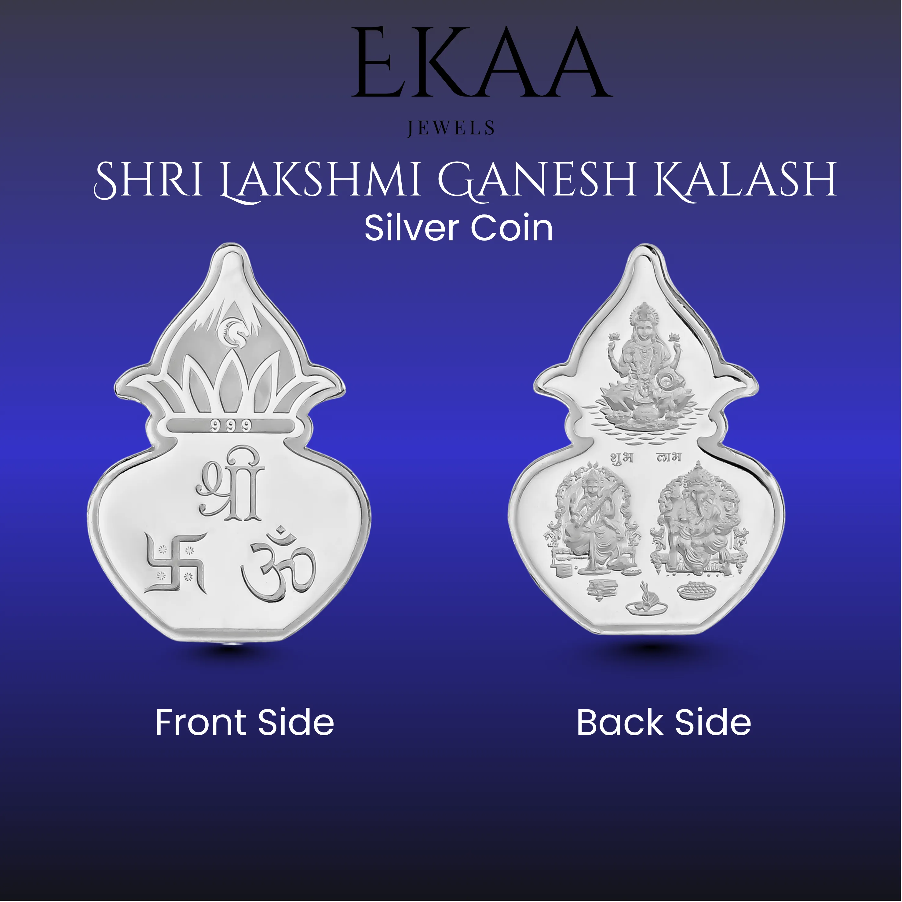 Shri Lakshmi Ganesh Kalash 999 Silver Coin