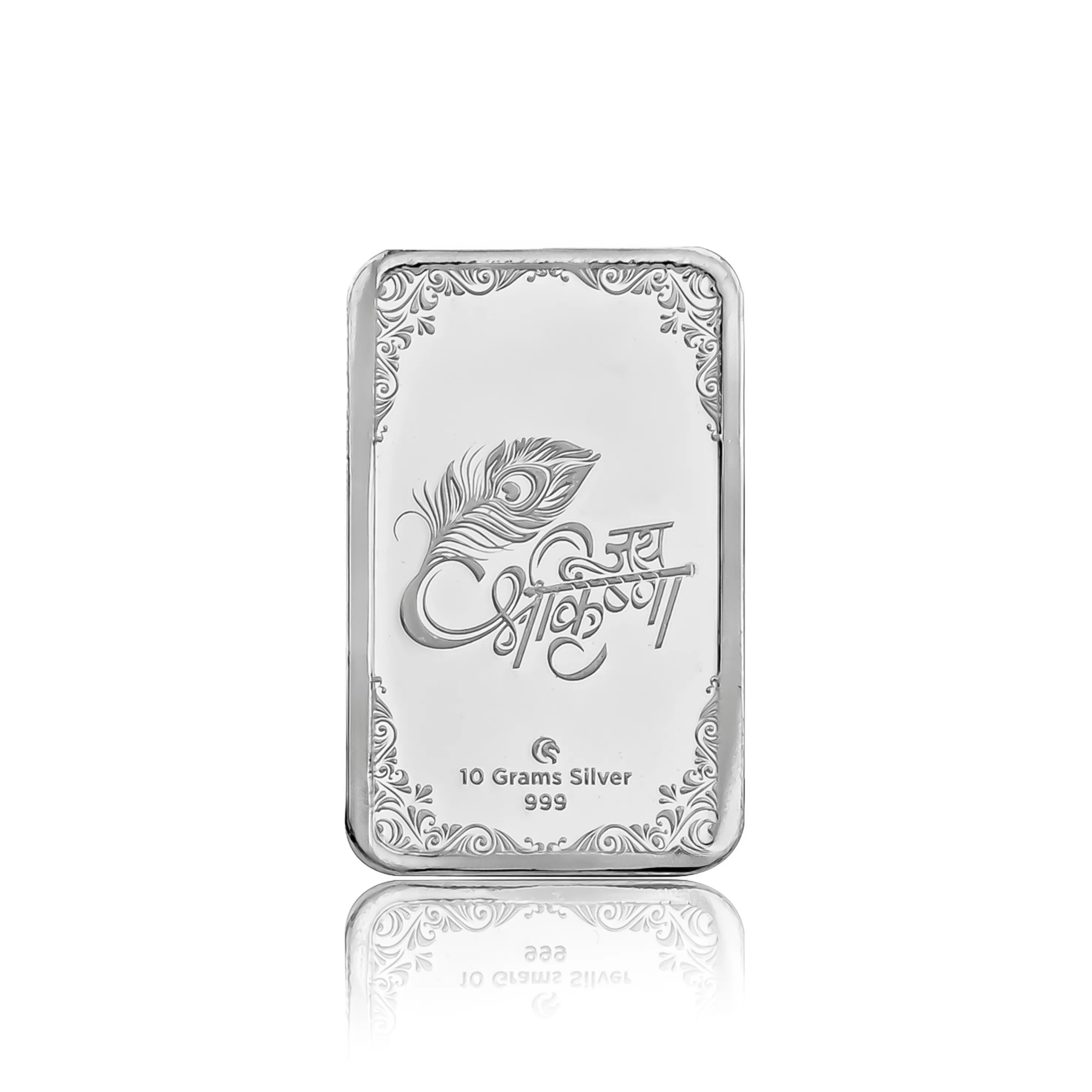 Jai Shree Krishna Motif 10 Gram 999 Fine Silver Coin