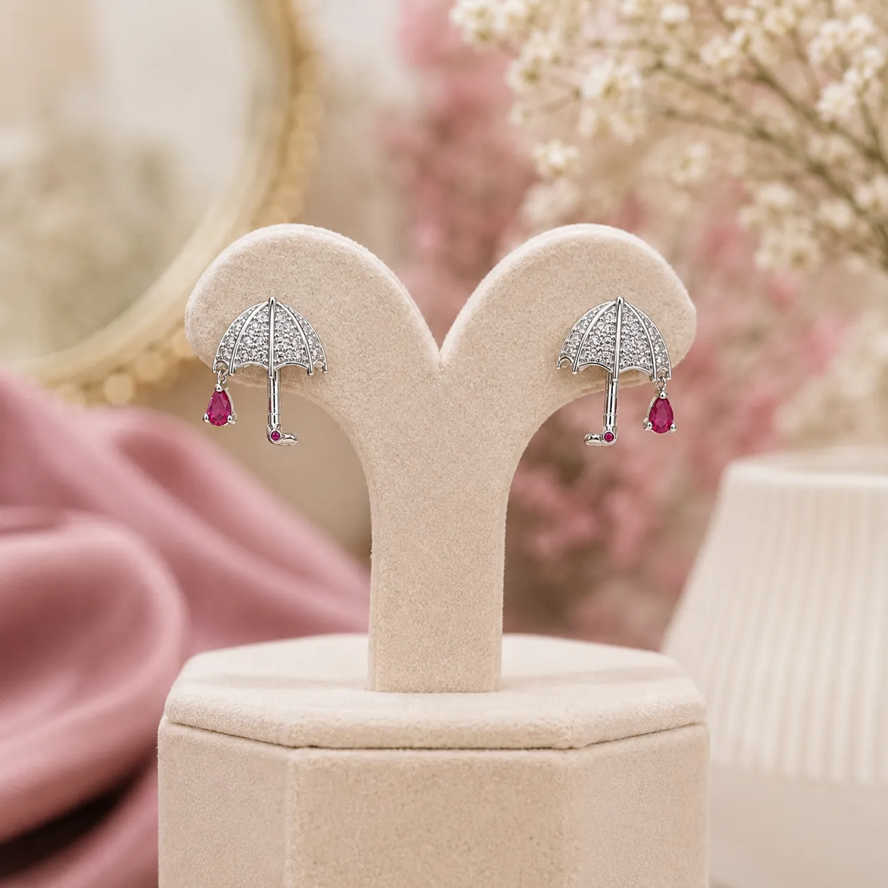 Crystal Umbrella Earrings