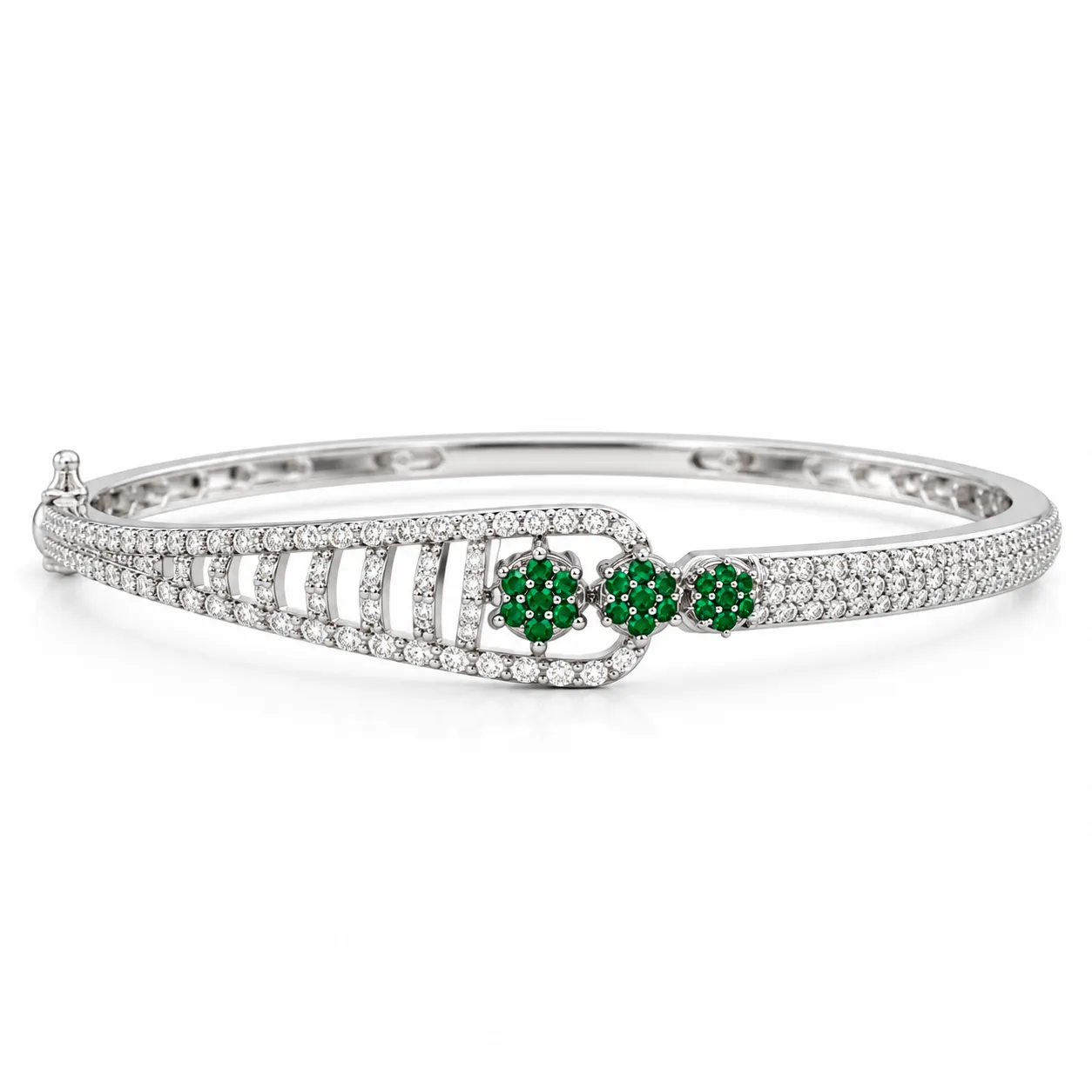 Emerald Pavé Close-Up Bracelet
