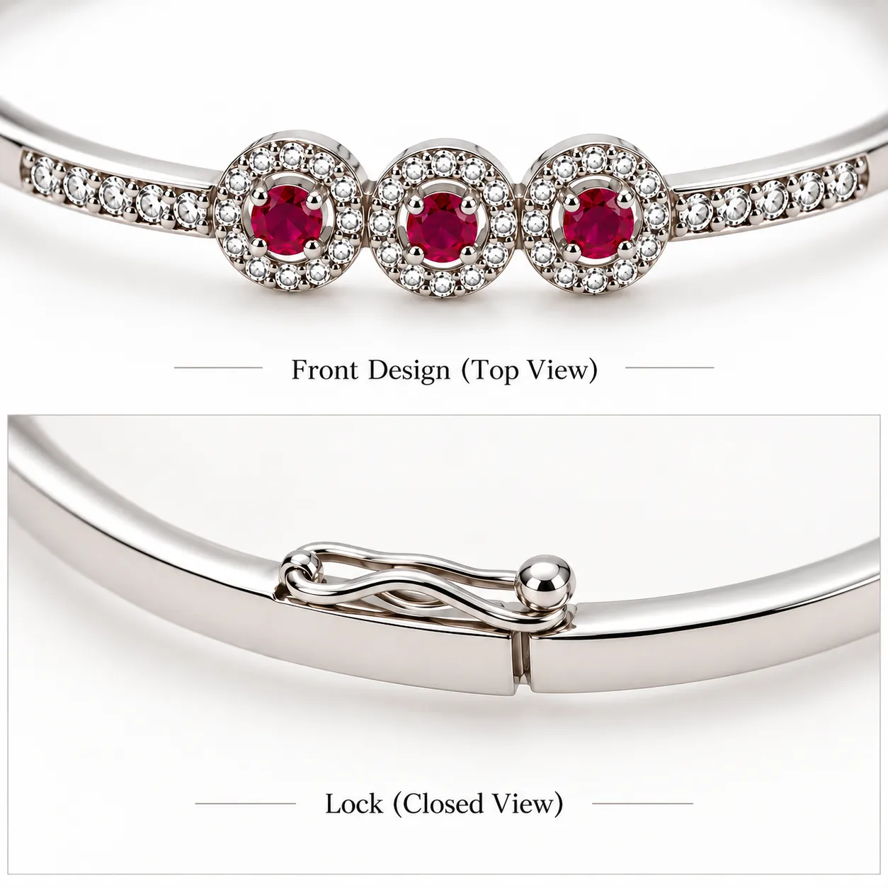 Ruby Halo Close-Up Bracelet