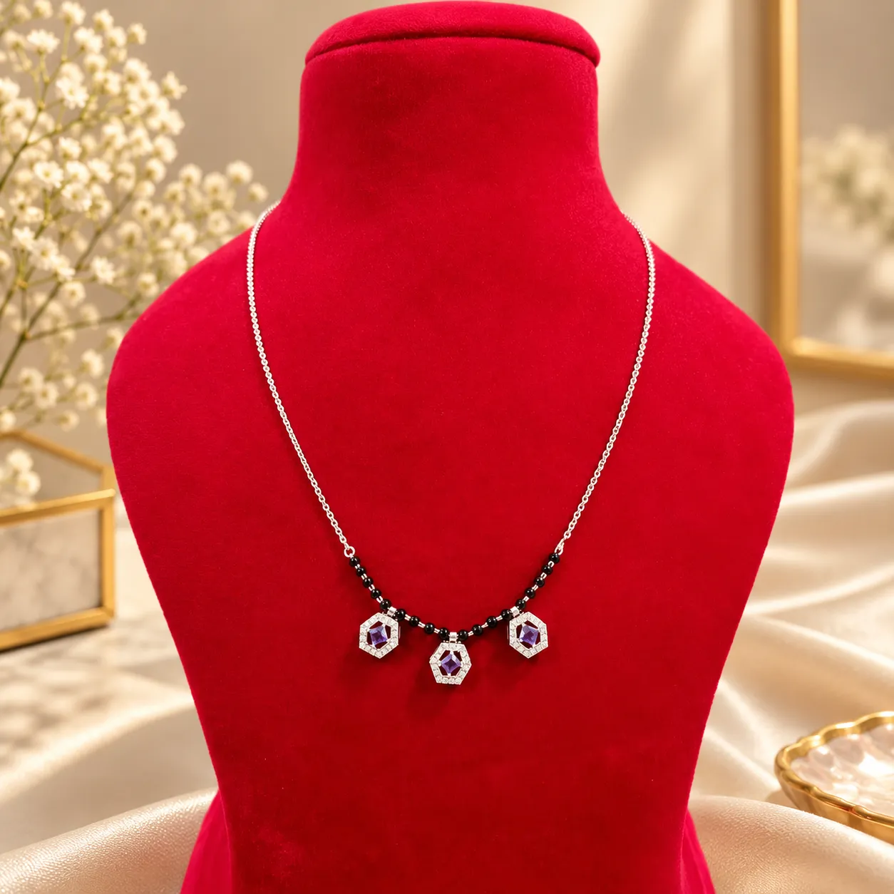 Amethyst Aura Mangalsutra