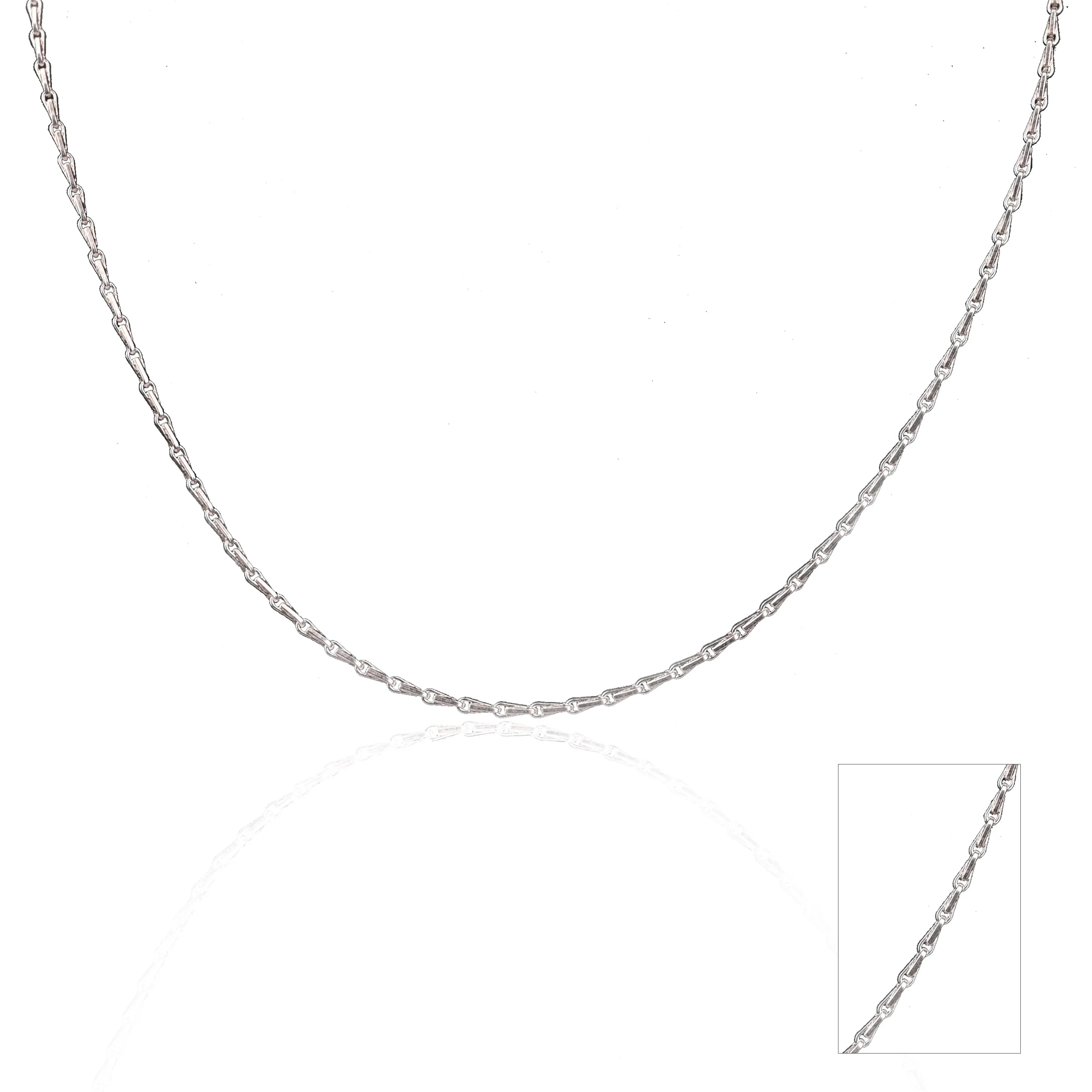 Teardrop Link Silver Chain 