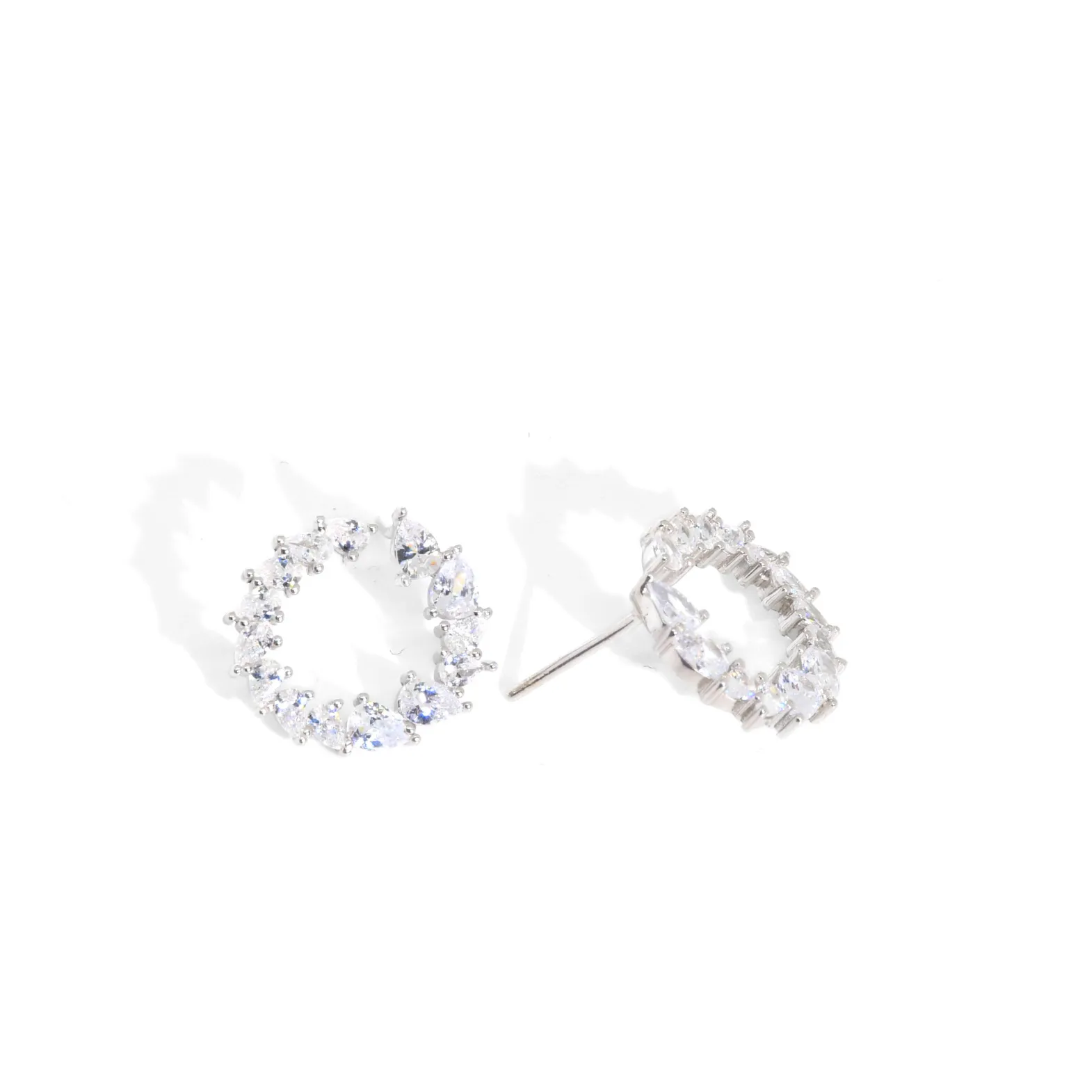 Ekaa Celestial Halo Zircon Stud Earrings